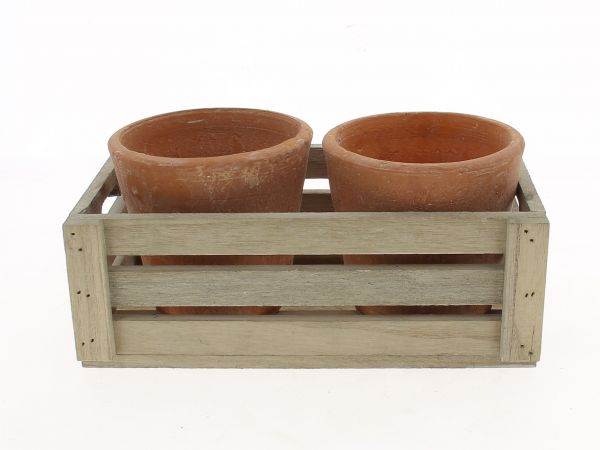 18TQ1011 BOIS 2 POTS TERRACOTTA