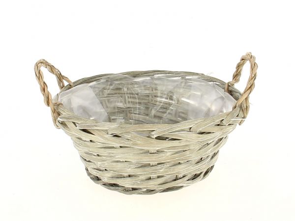 19GH2007 PANIER AVEC POIGNEES GRIS