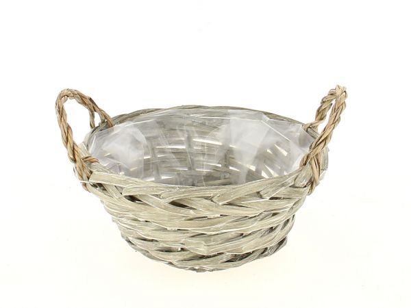19GH2006 PANIER AVEC POIGNEES GRIS
