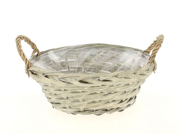 19GH2008 PANIER AVEC POIGNEES GRIS