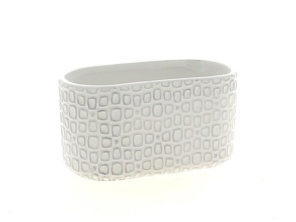 21DL1052-B JARDINIERE QUADRA BLANC