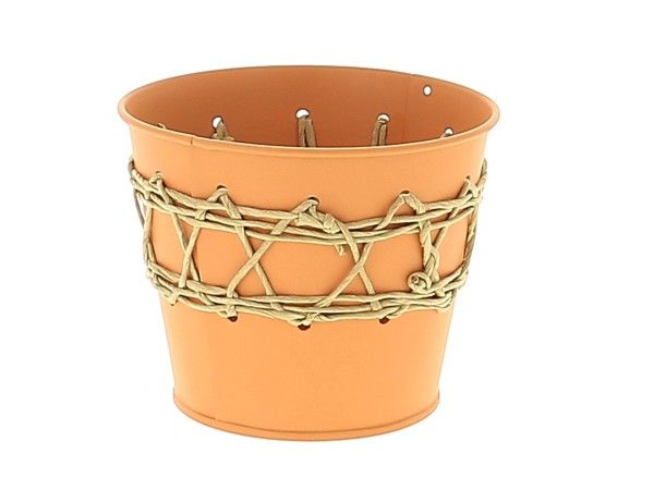 21NG1186-O ZINC CACHE-POT ORANGE