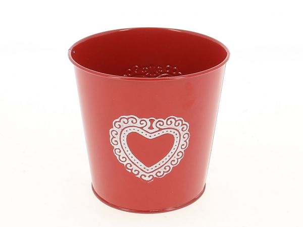 19NG1002-R POT ZINC COEUR ROUGE