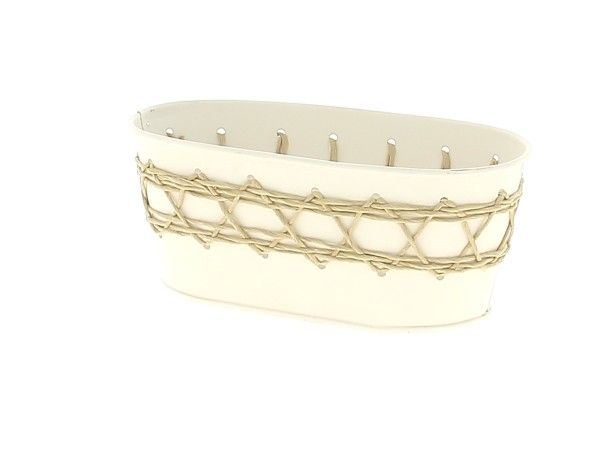 21NG1193-B ZINC JARDINIERE BLANC