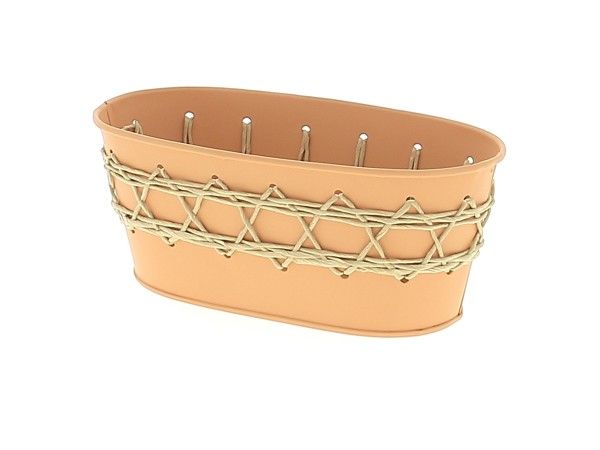 21NG1193-O ZINC JARDINIERE ORANGE