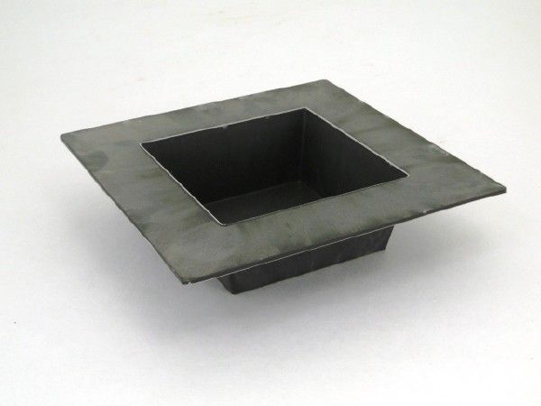 16HY1017-PN PLATEAU CARRE REBORD NOIR