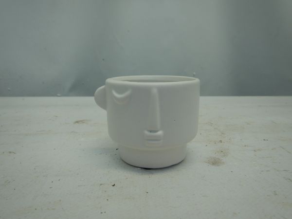 22DL1093-B CACHE-POT TETE BLANC