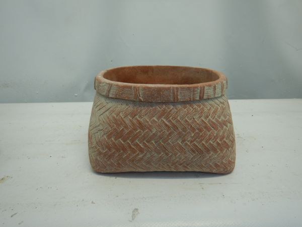 22GG1023-TR COUPE RONDE BASE CARRE TERRACOTTA