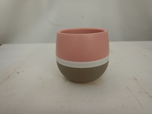 22JC2040-PK CACHE-POT ROSE