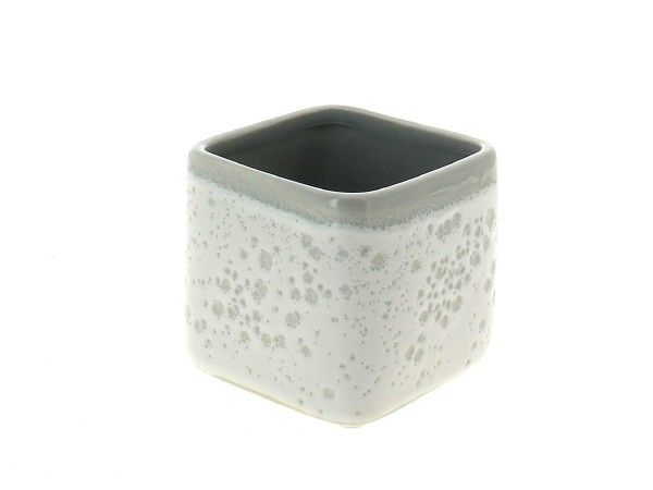 24DL1057-G CACHE-POT CUBE GRIS