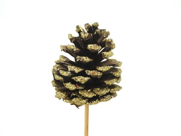 16WS2024-GD PIC POMME DE PIN PAILLETTE GOLD