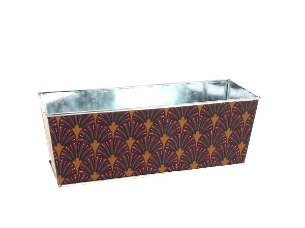 24NG2342 JARDINIERE PAON PARME/OR