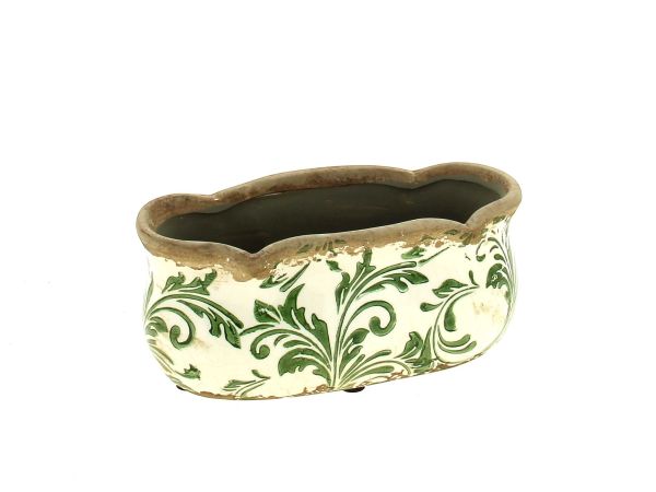 24XT2005 JARDINIERE FLEURS VERTES