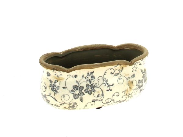 24XT2015 JARDINIERE FLEURS NOIRES