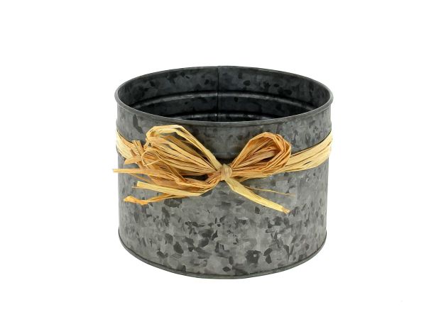 25ZH1091 COUPE METAL GRIS NOEUD RAPHIA