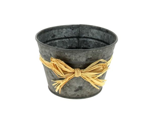 25ZH1096 COUPE METAL GRIS NOEUD RAPHIA
