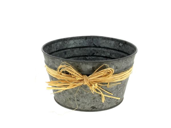 25ZH1098 COUPE METAL GRIS NOEUD RAPHIA