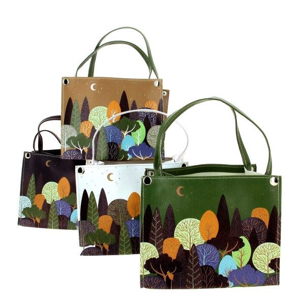 25HC2034-A4 SAC SIMILI-CUIR DECORS FORET