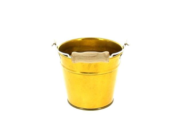 25NG2055-GD ZINC SCEAU OR POIGNEE BOIS