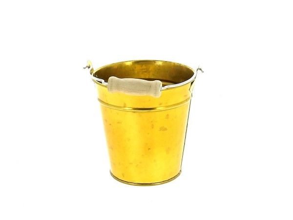25NG2056-GD ZINC SCEAU GOLD POIGNEE BOIS