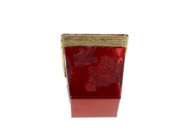 24NG2381 CP CARRE ROUGE REBORD CORDE