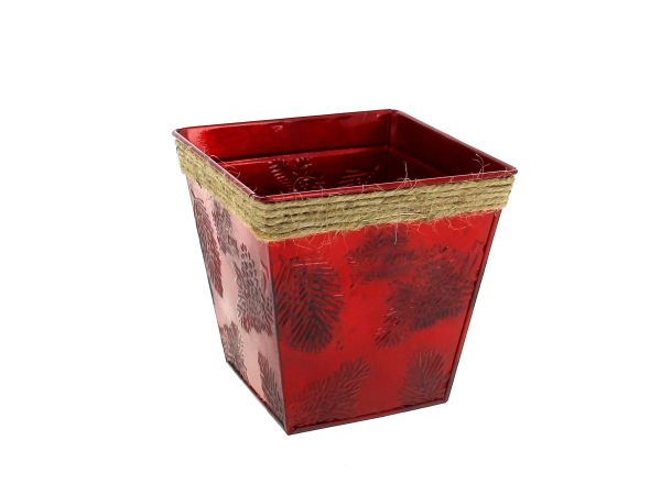 24NG2382 CP CARRE ROUGE REBORD CORDE