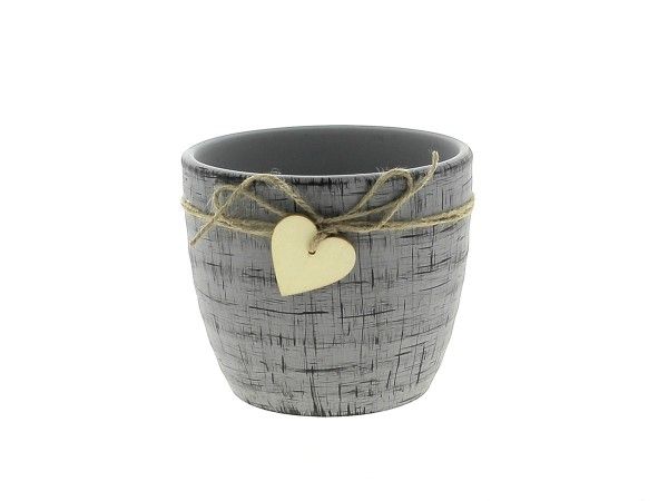 21CGH1010-GRY CACHE-POT COEUR GRIS