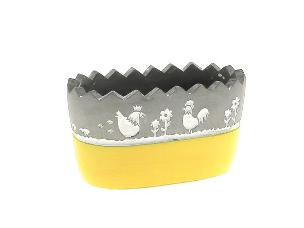 22DL1089-J JARDINIERE OEUF JAUNE