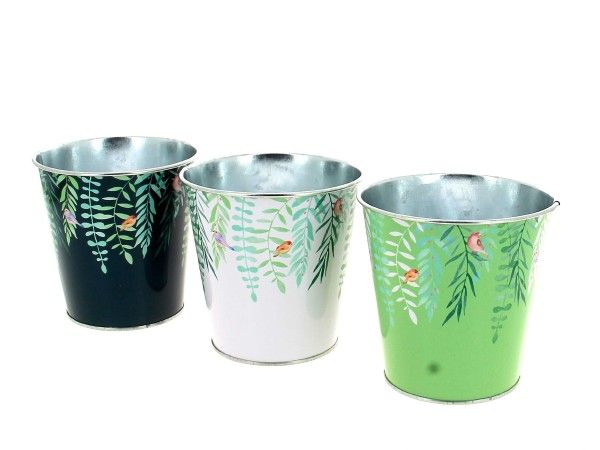 26HC1128-A3 C.POT METAL MOTIF VEGETAL