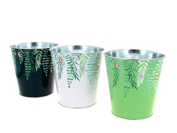 26HC1130-A3 C.POT METAL MOTIF VEGETAL