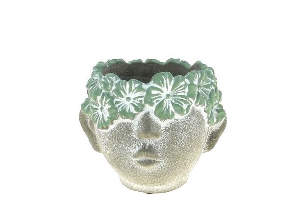 26SFC1001-V C.POT TETE FRANGE FLEURIE